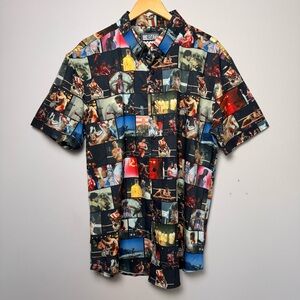 RSVLTS Rocky Balboa IV "No easy way out" Men's Graphic Button Front Shirt